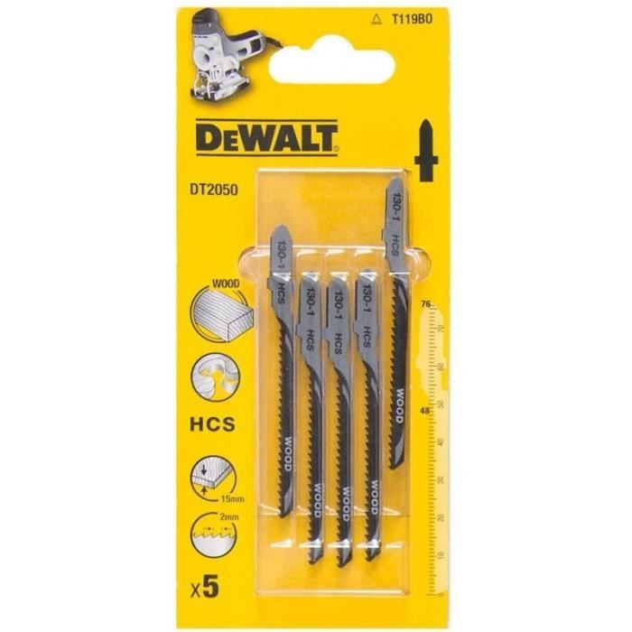 Hoja de sierra de calar para madera hcs - Dewalt - dt2050-qz - profundidad
