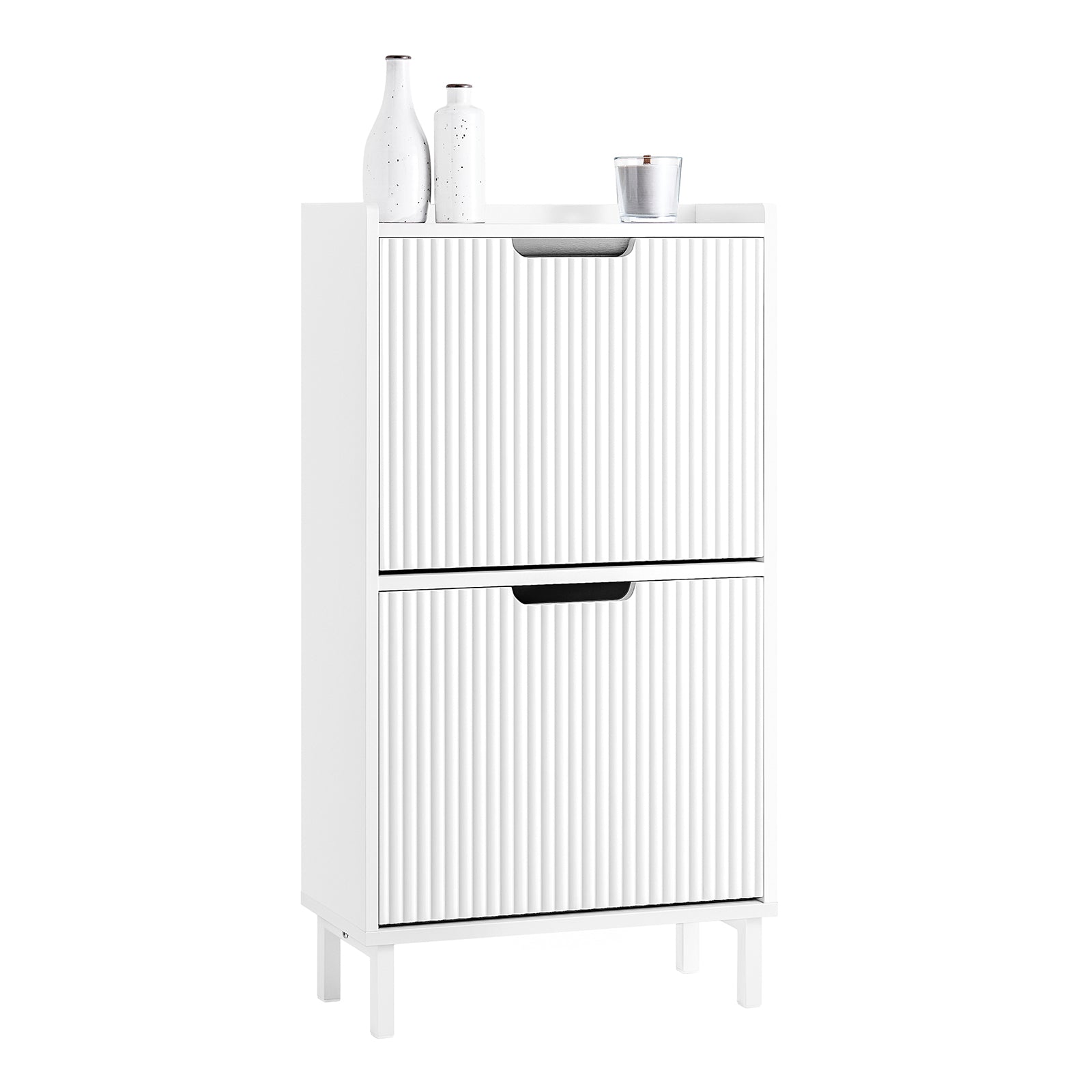 Zapatero estrecho con 2 solapas organizador fsr177-w sobuy es