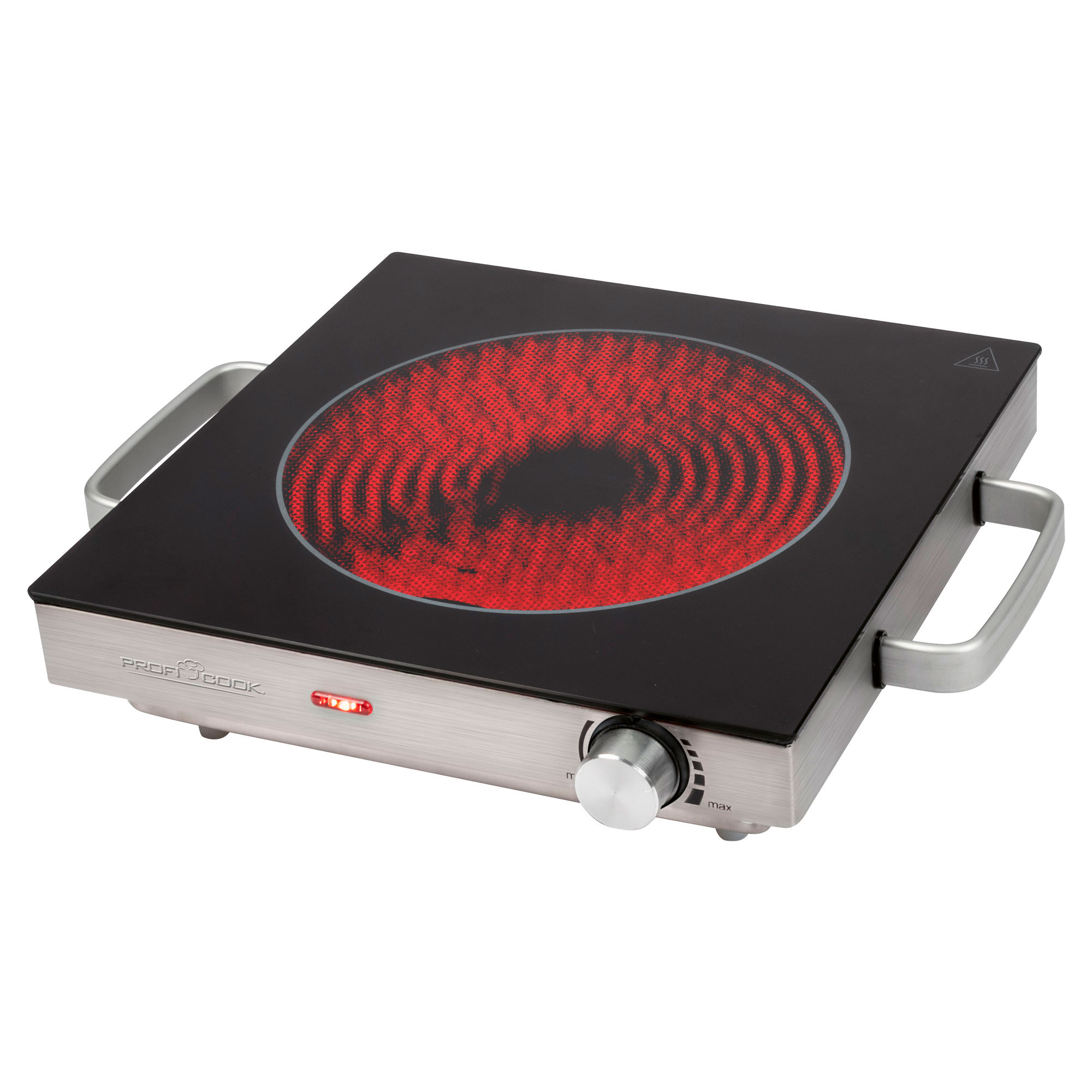 Placa cocción por infrarrojos vitrocerámica i proficook ekp 1210 negro/plat