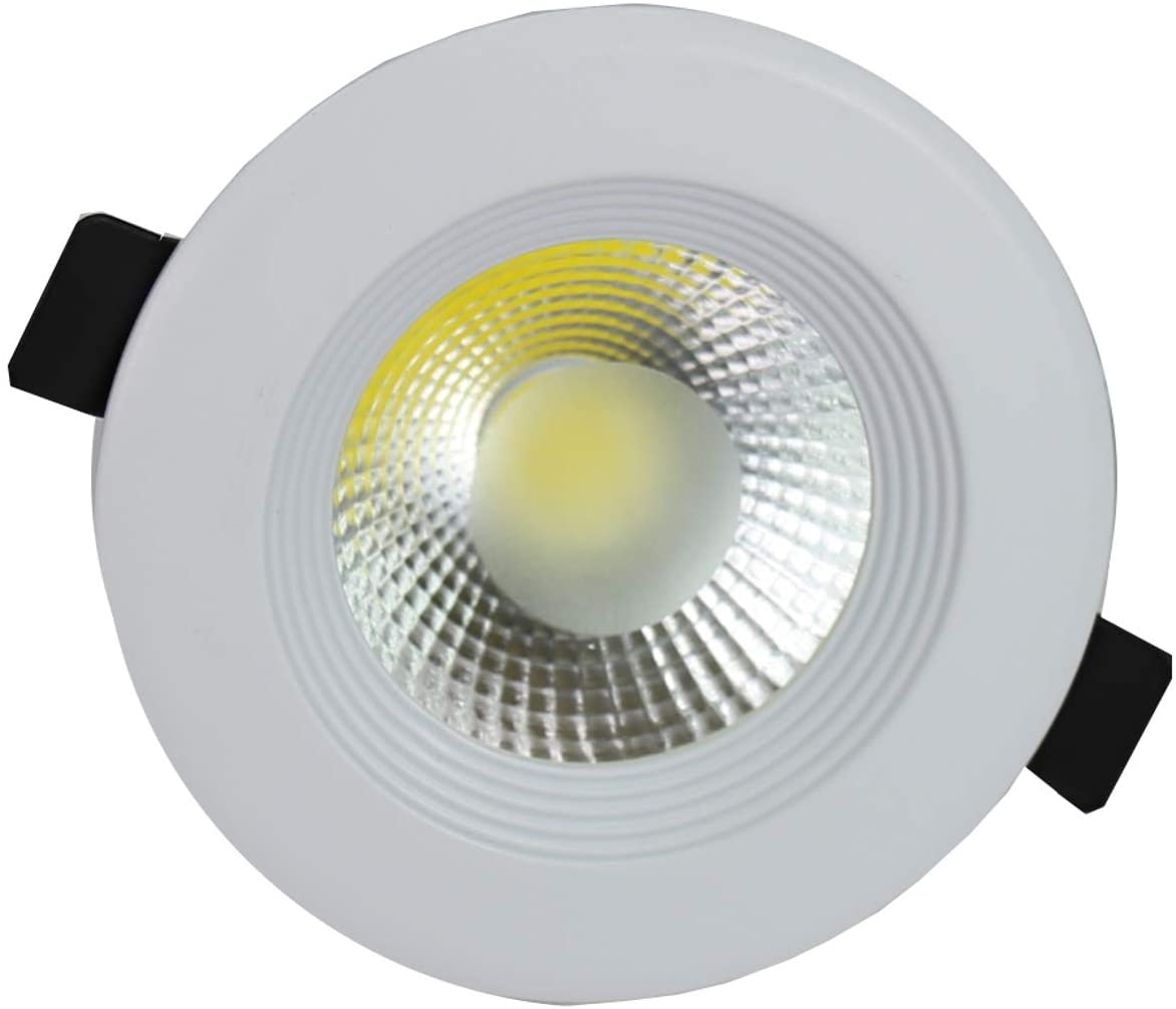 Downlight LED cob redondo empotrar, 5w 500 lm, luz fria 6000k