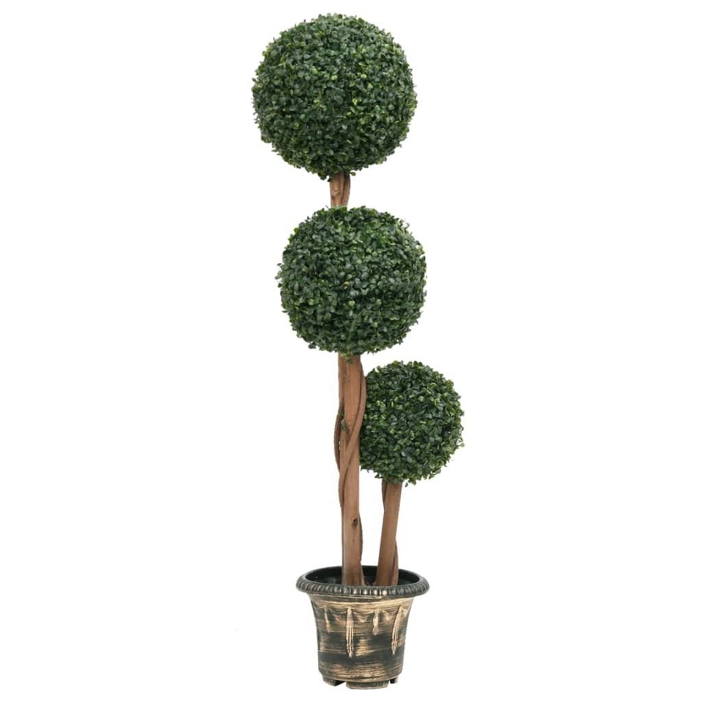 Planta de boj artificial forma de bola con maceta verde 119 cm eerf5939