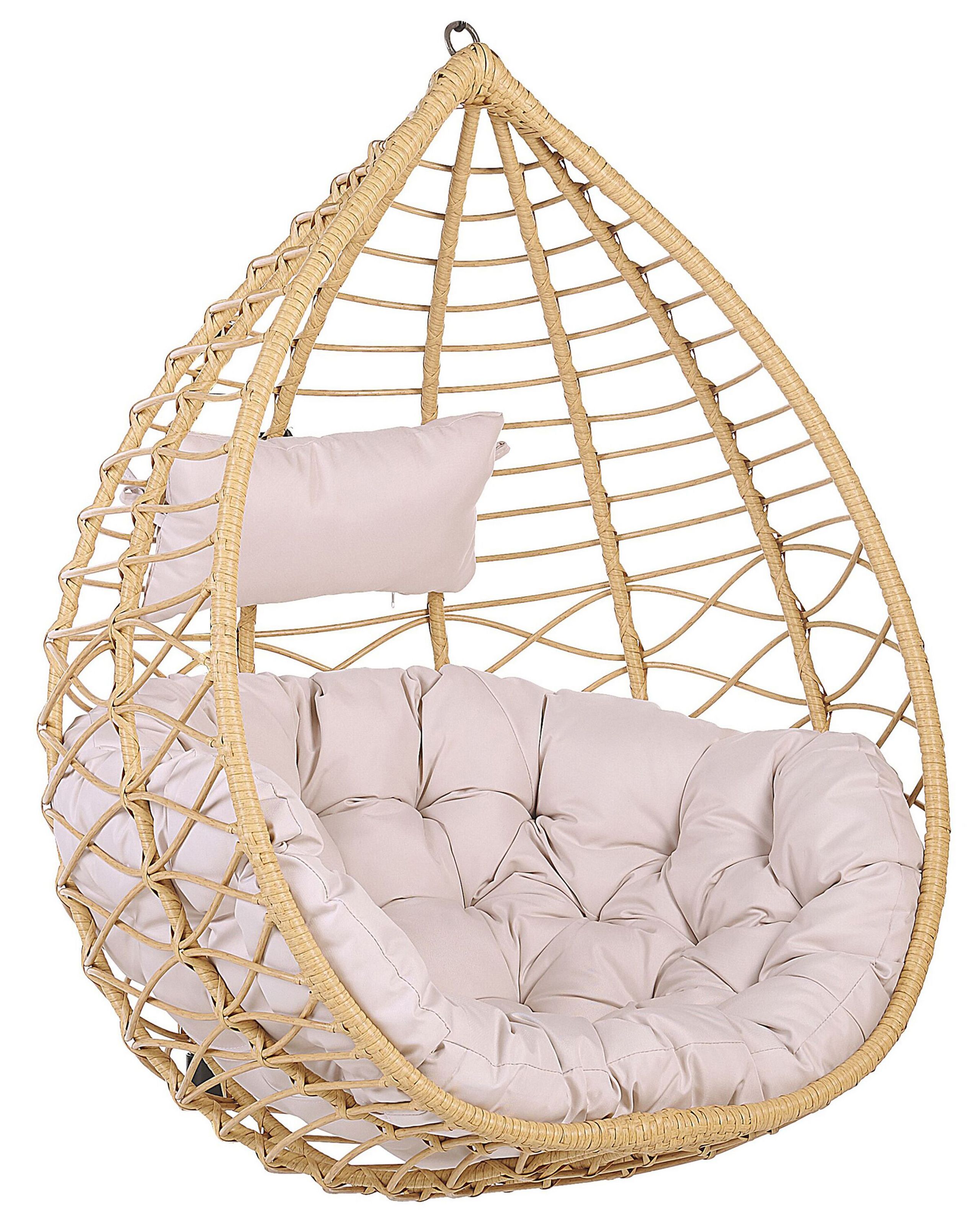 Sillón colgante arsita ratán sintético natural
