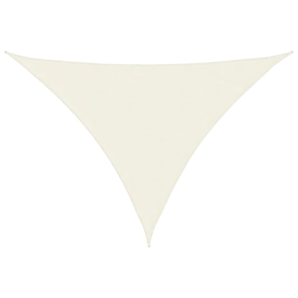 vidaXL toldo de vela triangular tela oxford color crema 5x7x7 m