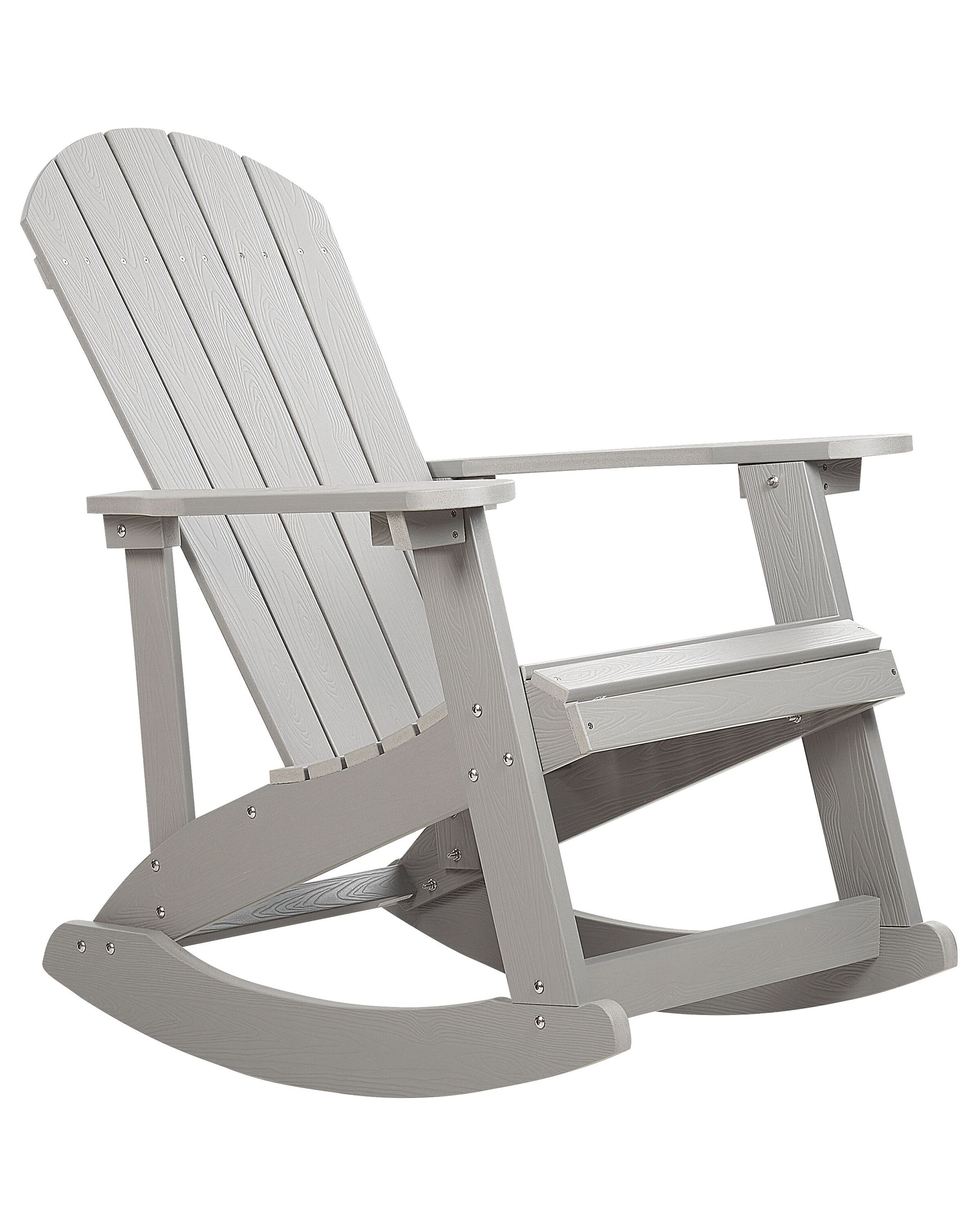 Mecedora de jardín adirondack gris claro