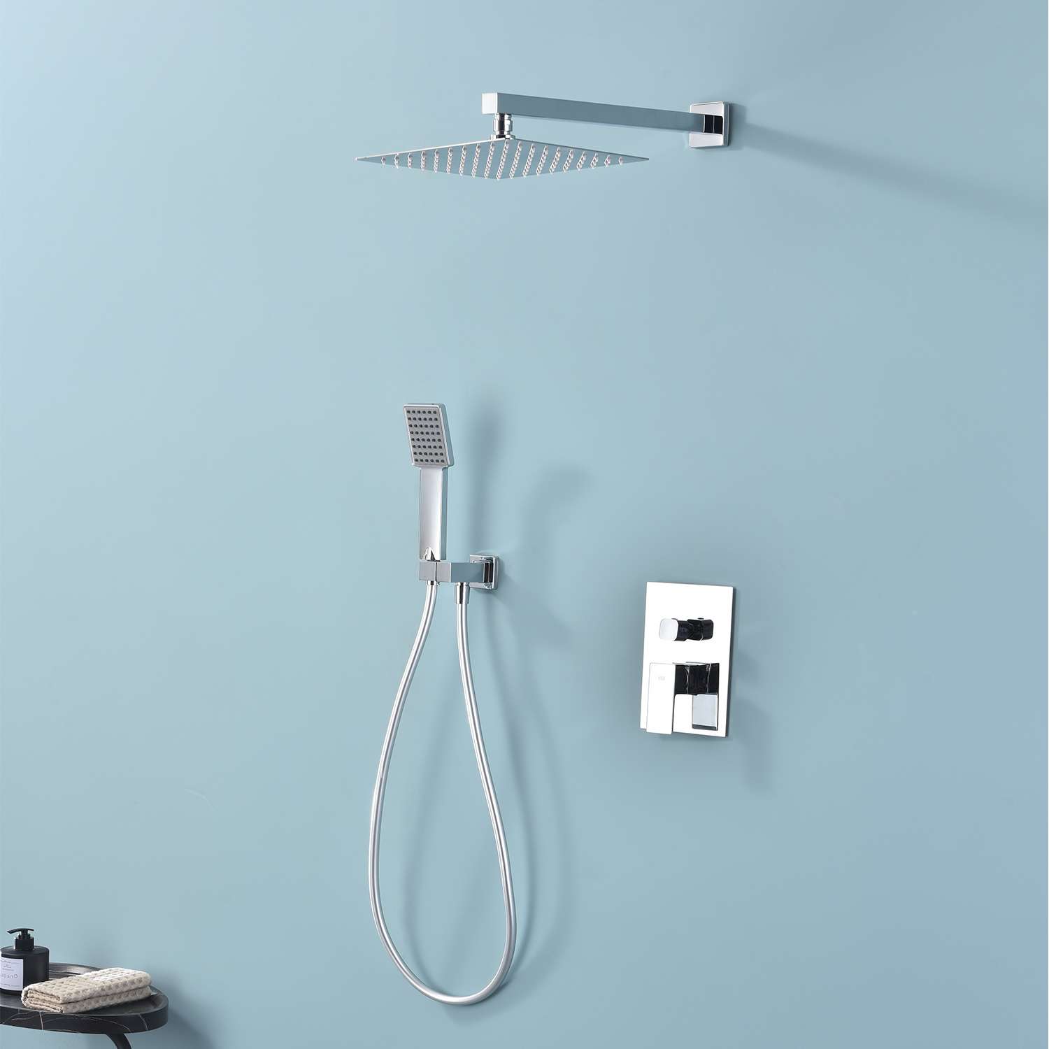 Conjunto de ducha encastrado sky bath cromo inox s304 serie dream