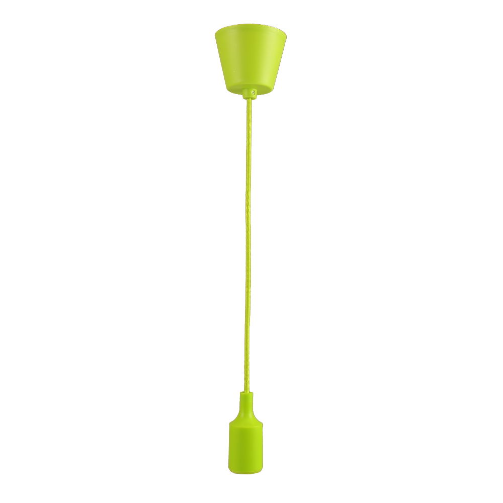 Lampara coLGante base, cable y portamparas verde E27