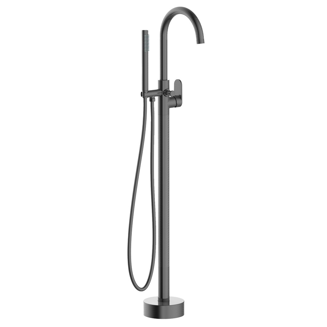 Charme ii columna de suelo mecánica para bañera isla gris metálico