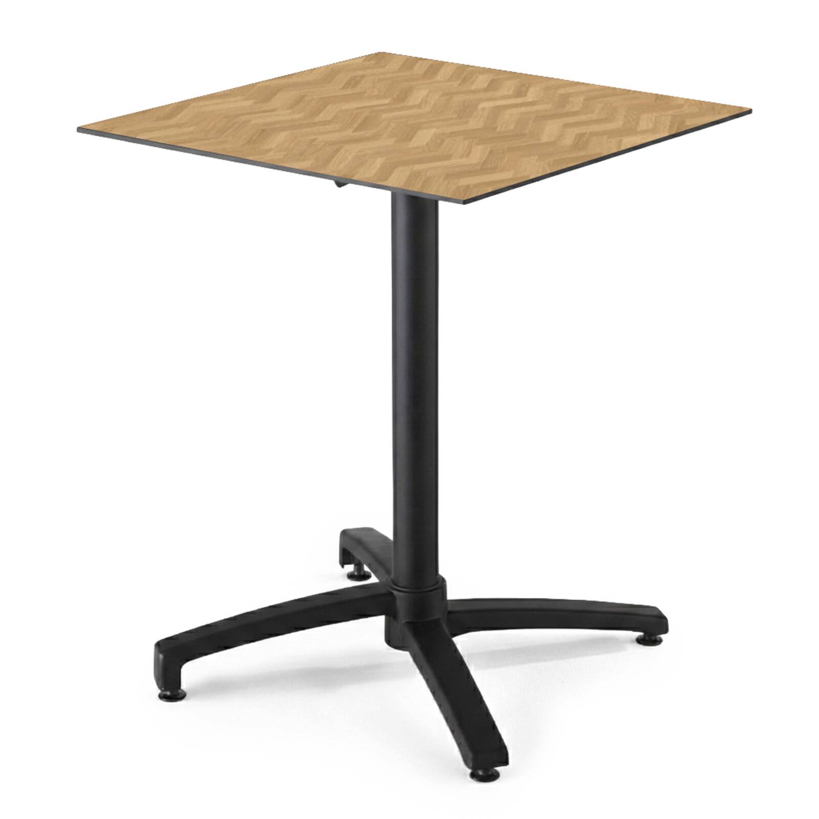 Oviala - mesa de patio abatible de 70 cm en laminado madera espiga