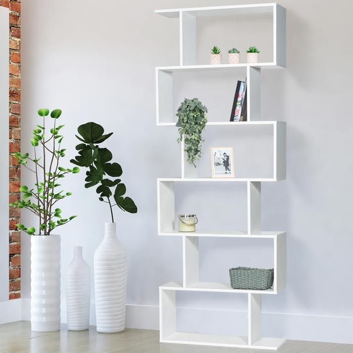 Estantería biblioteca reversible s blanca - 189 cm
