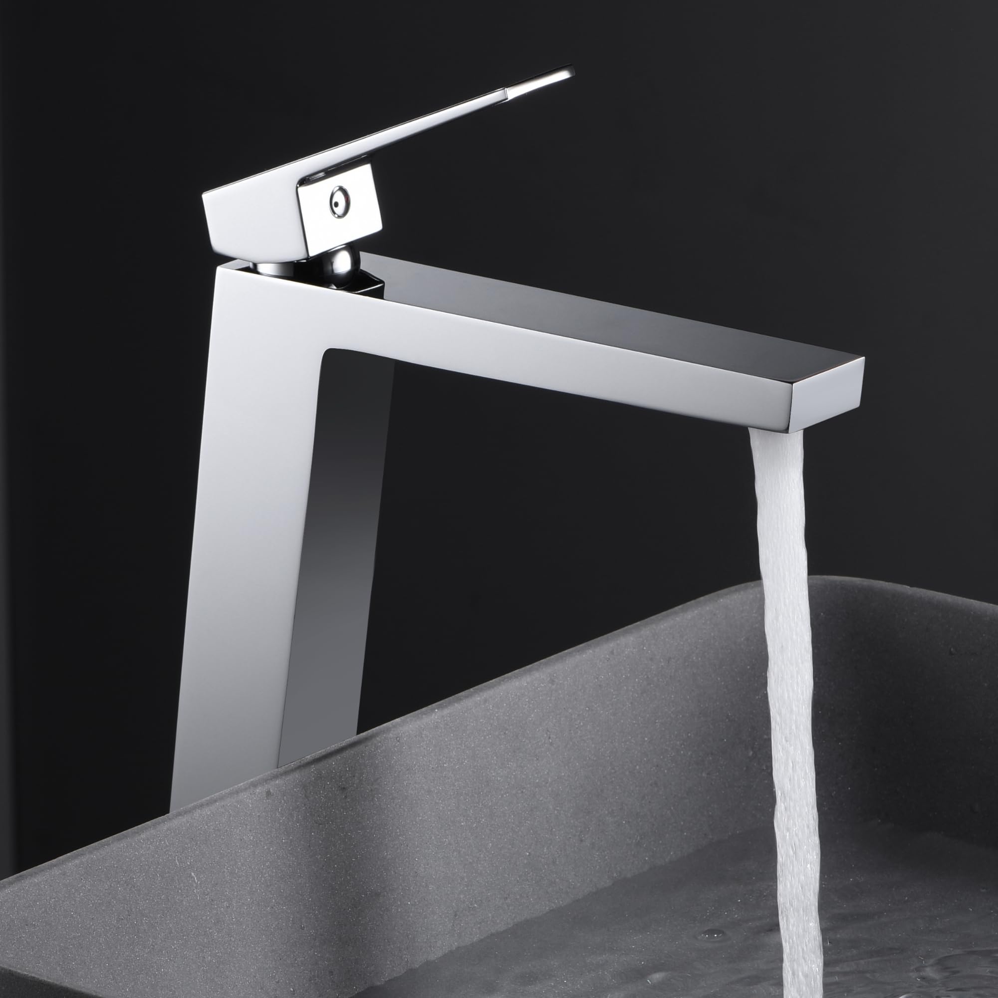 Imex - grifo monomando lavabo caño alto cromado serie art