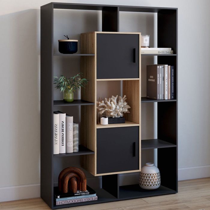 Estantería librería - 11 compartimentos - 90x30x143 cm