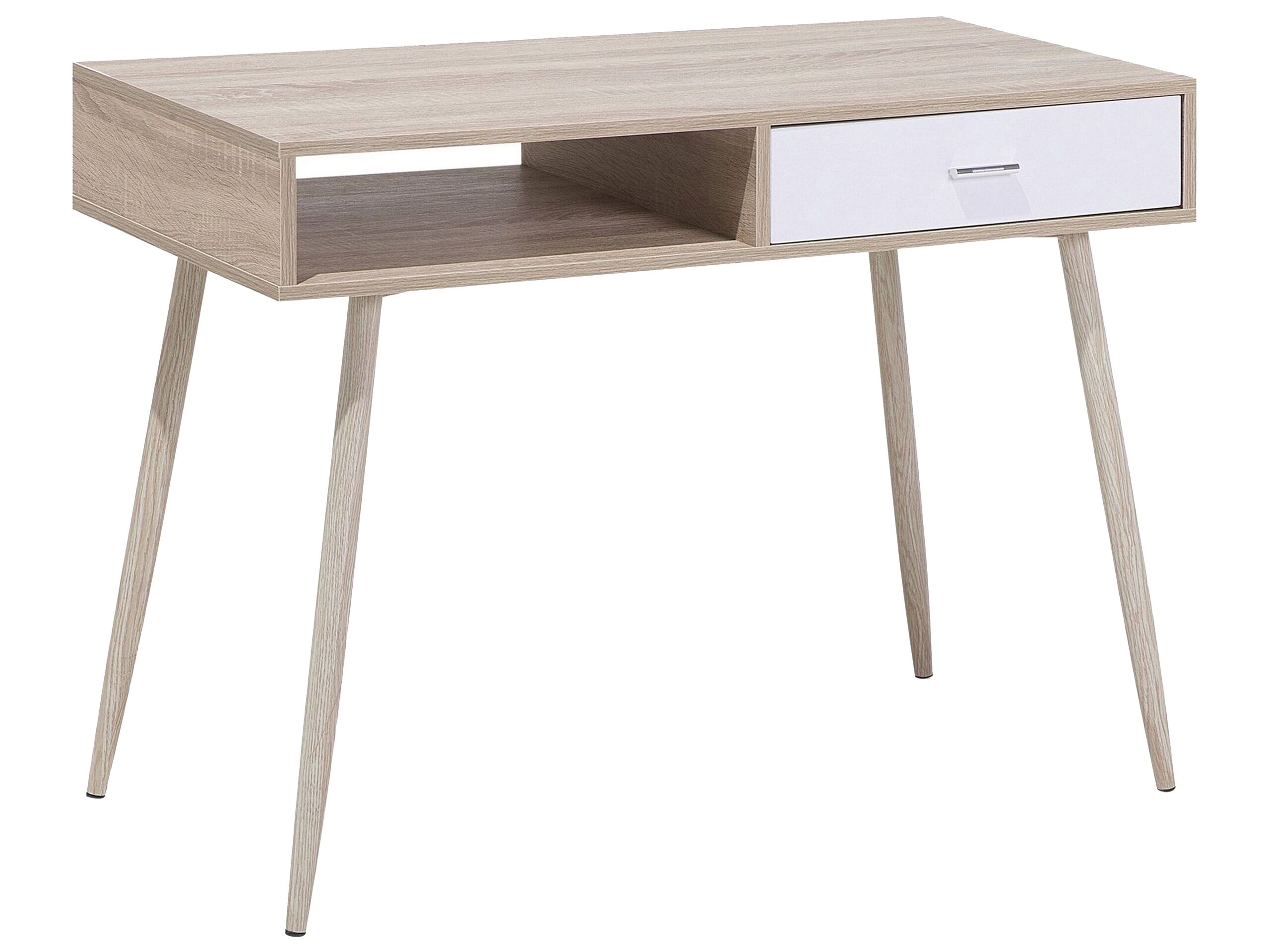 Escritorio deora 100 cm 48 cm con cajones marrón claro