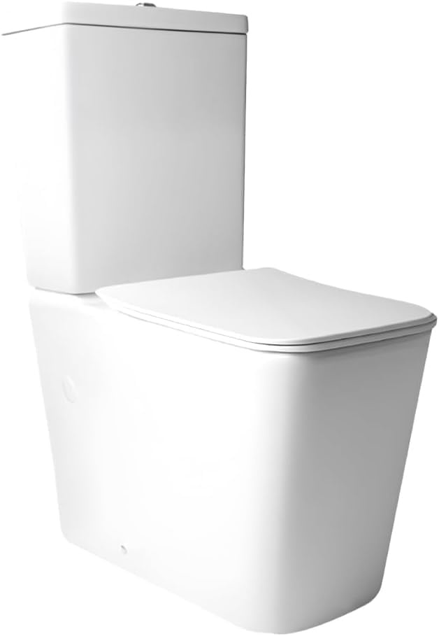 Inodoro compacto sistema rimless tapa dura amortiguada, con salida dual