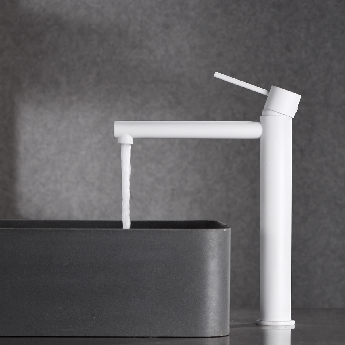 Grifo de lavabo alto milos stick blanco mate [ imex® ]
