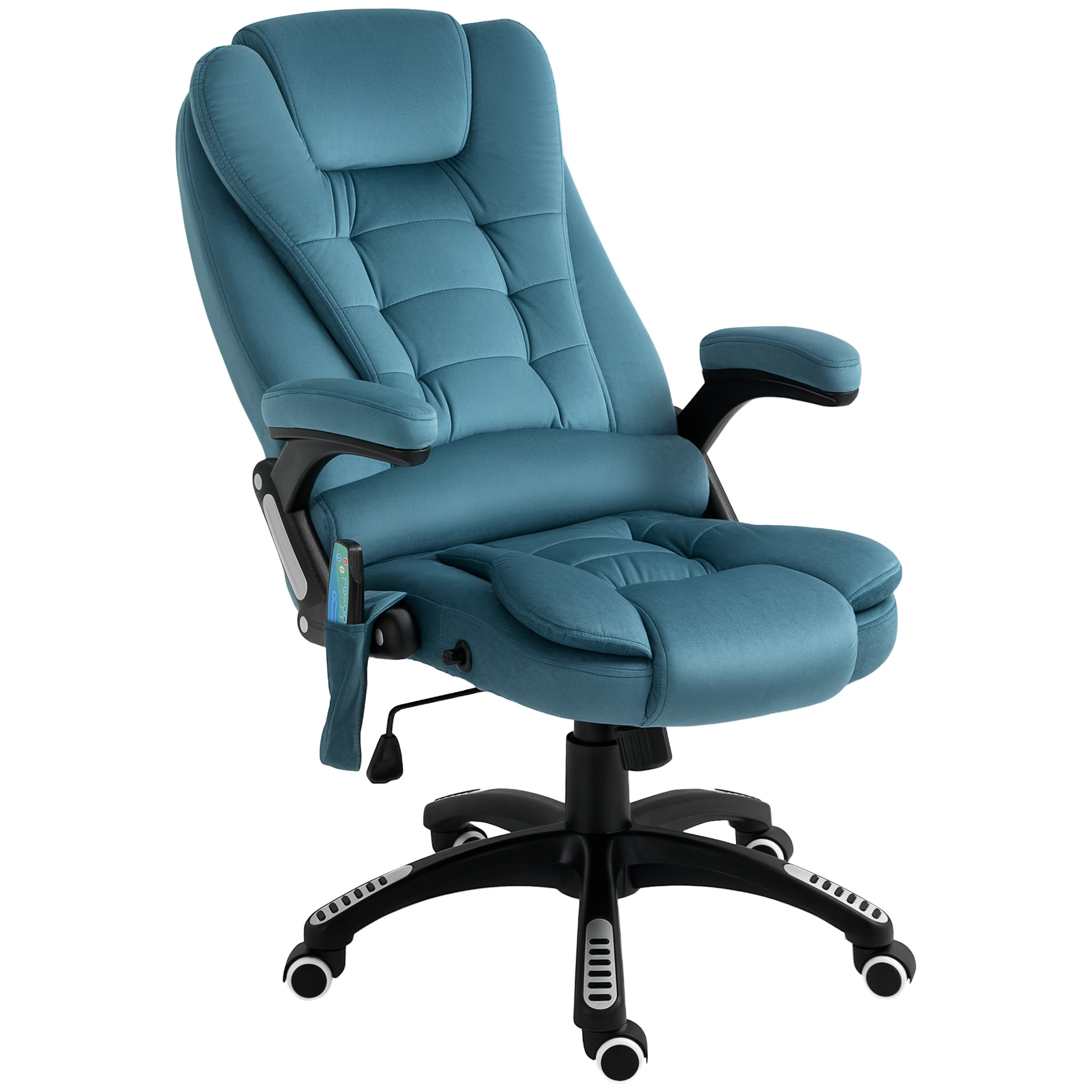 Silla de oficina poliéster azul 68x72x120 cm