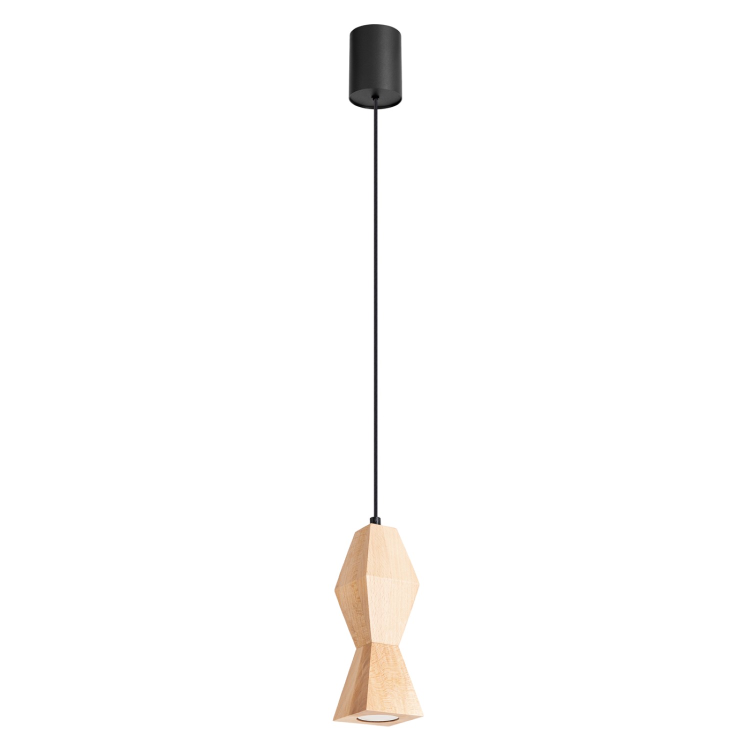 Lámparas colgantes kubbe pequeña s madera natural madera - haya 8x200x8cm