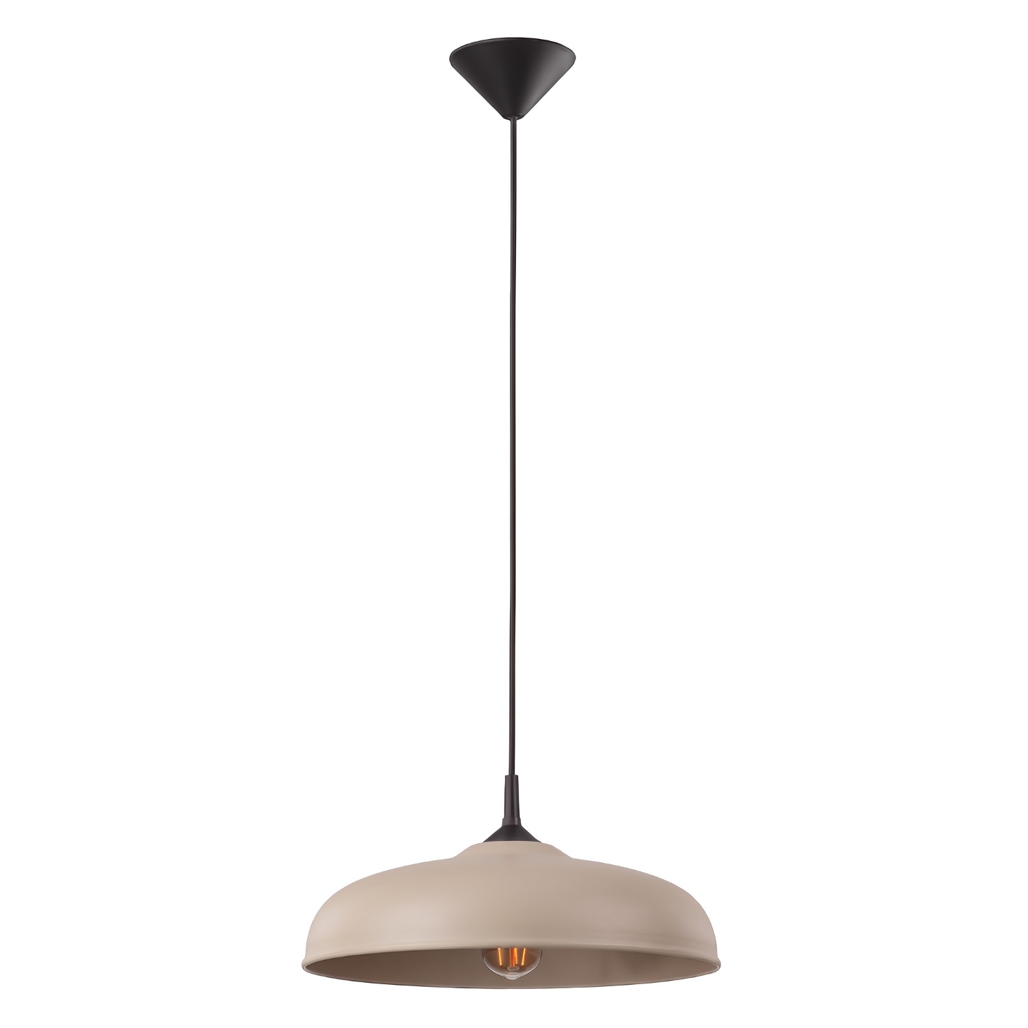 Lámparas colgantes gina 1 taupe acero 38x74x38cm