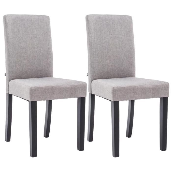 Sillas comedor ina tapizadas gris claro - 2 uds
