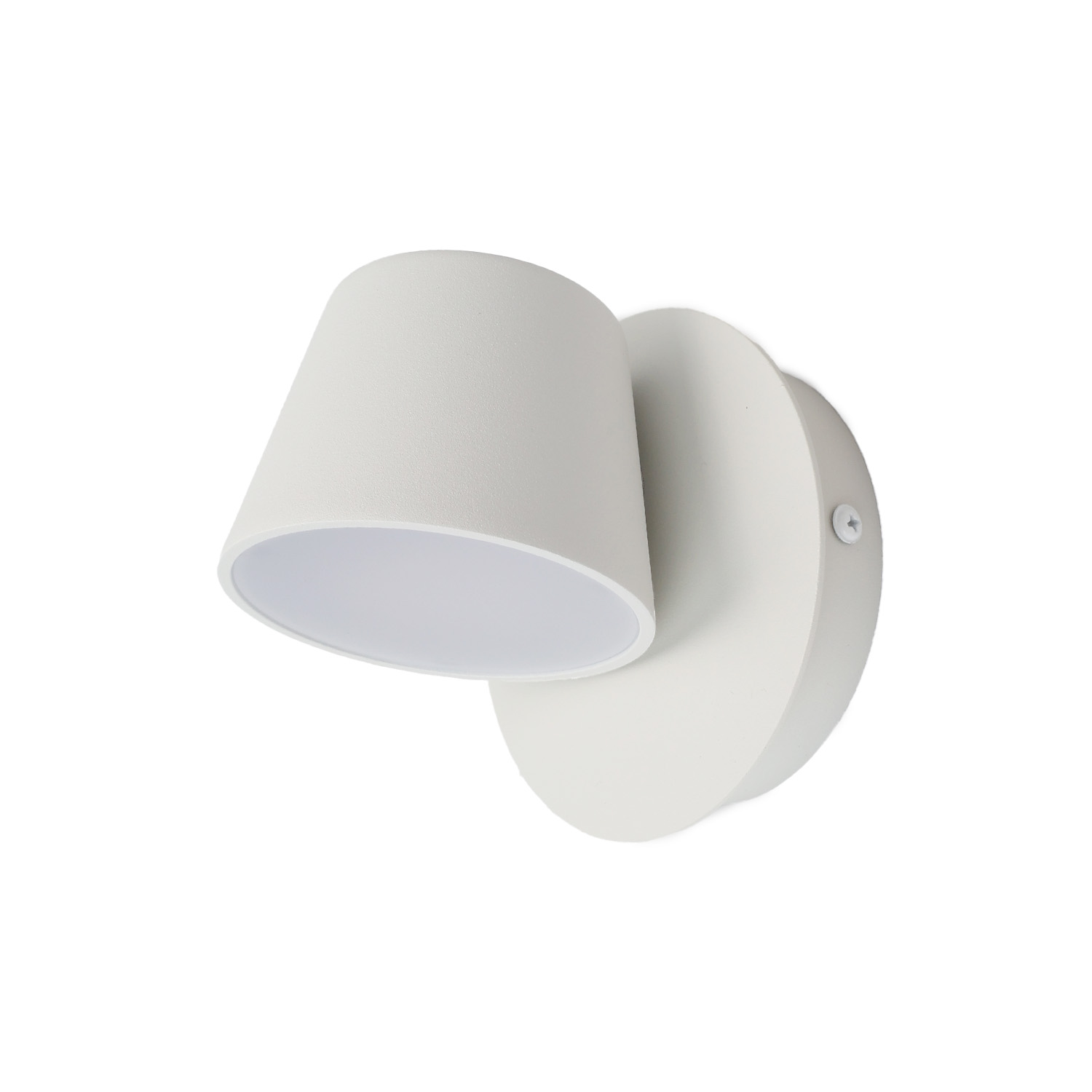 Aplique LED aluminio blanco 6w moderno nórdico, foco orientable