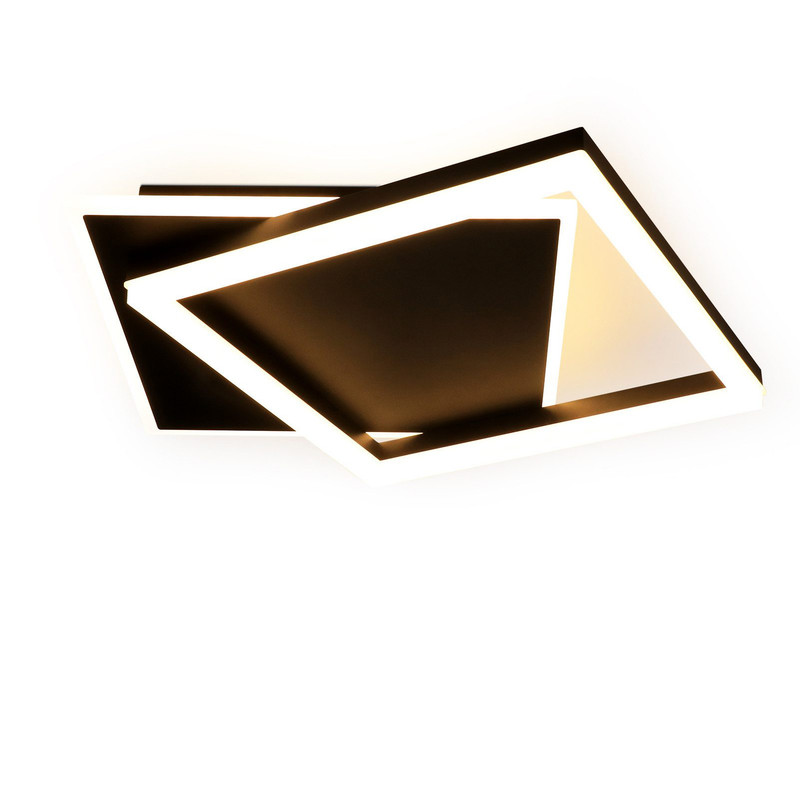 Nettlife plafon de techo LED dormitorio plafon regulable negra 42w luz