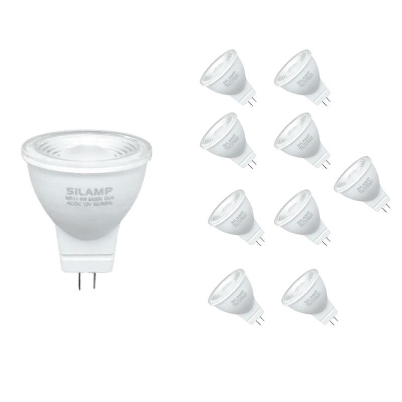 Bombilla LED gu4 / mr11 4w 12v (pack de 10) - blanco neutro 4000k
