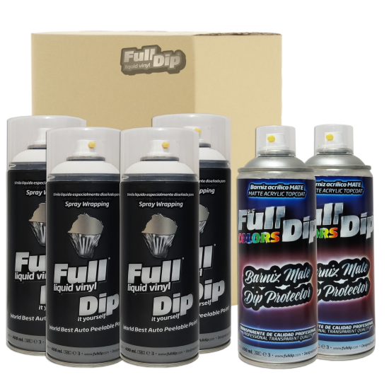 Pack 4 x spray full dip blanco + 2 x barniz mate