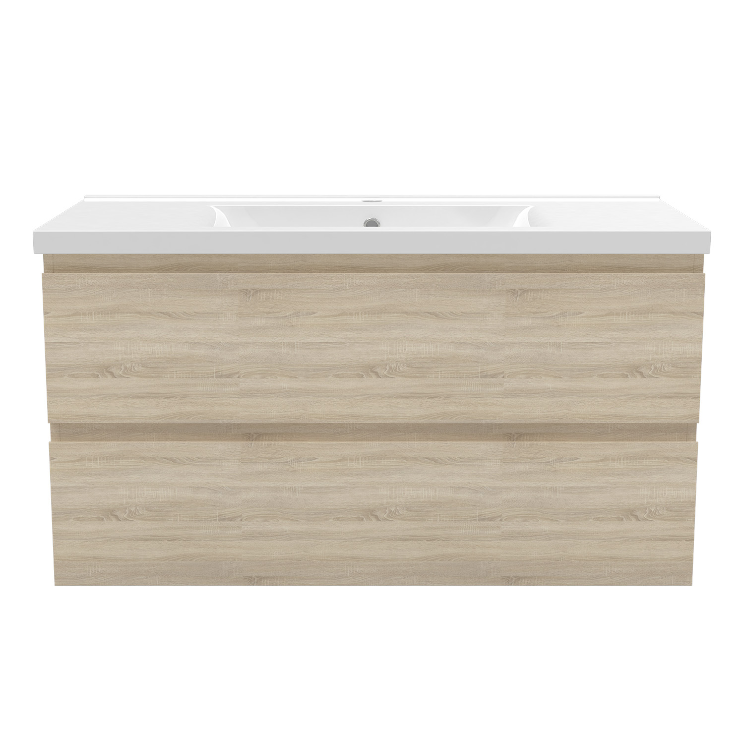 Aica mueble de baño con lavabo,roble, 99 x 44,5 x 52 cm