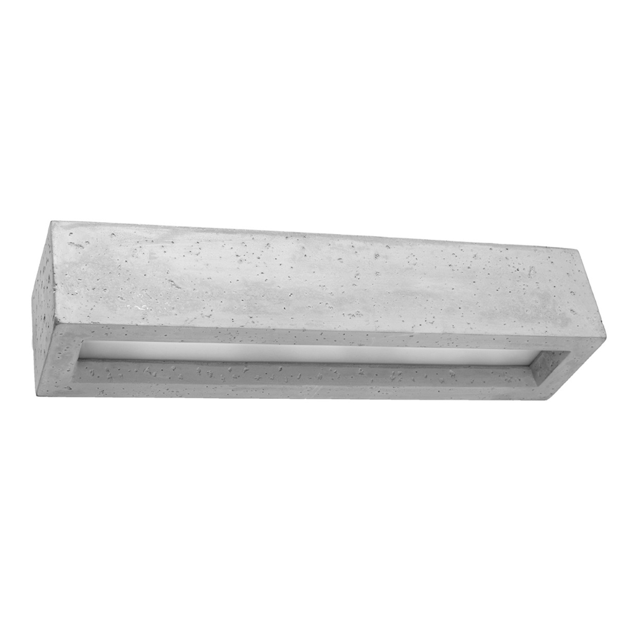 Lámpara de pared vega 2 gris hormigón/vidrio 50x10x12cm