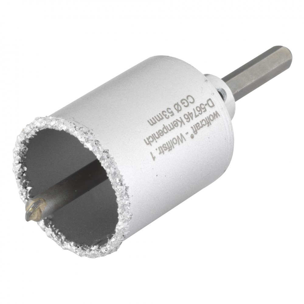 Corona de perforación recubierta de carburo de tungsteno, con adaptador, ø5