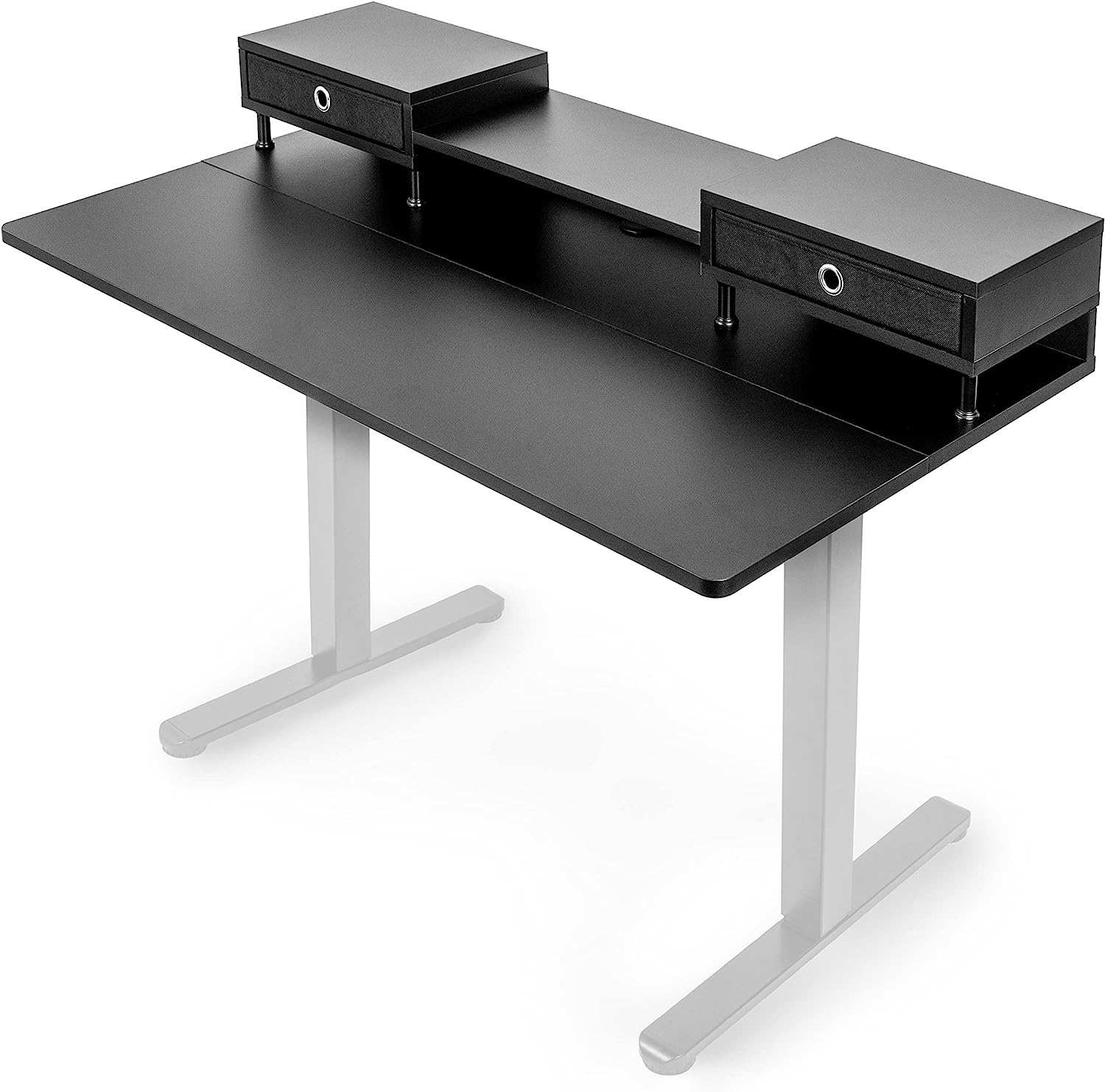 Duronic dd1 bk tablero con 2 cajones de 120 cm | eleva tu pantalla