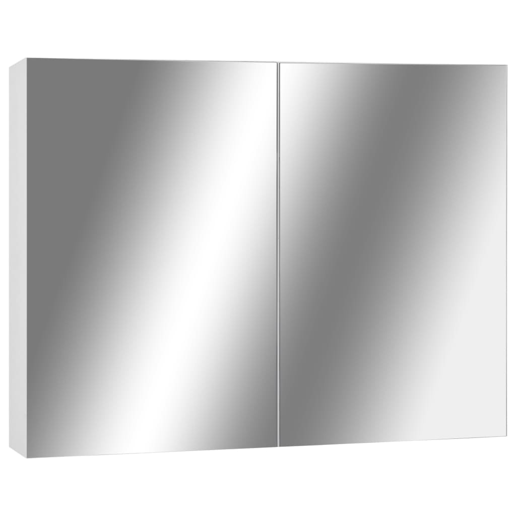 vidaXL armario de baño con espejo mdf blanco 80x15x60 cm
