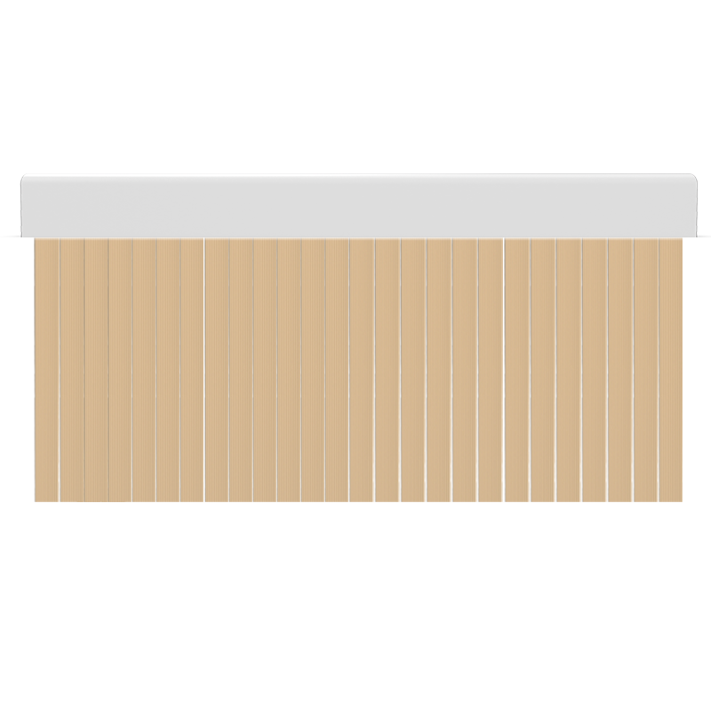Cortina para puertas de PVC surca beige opaco / 120 x 220