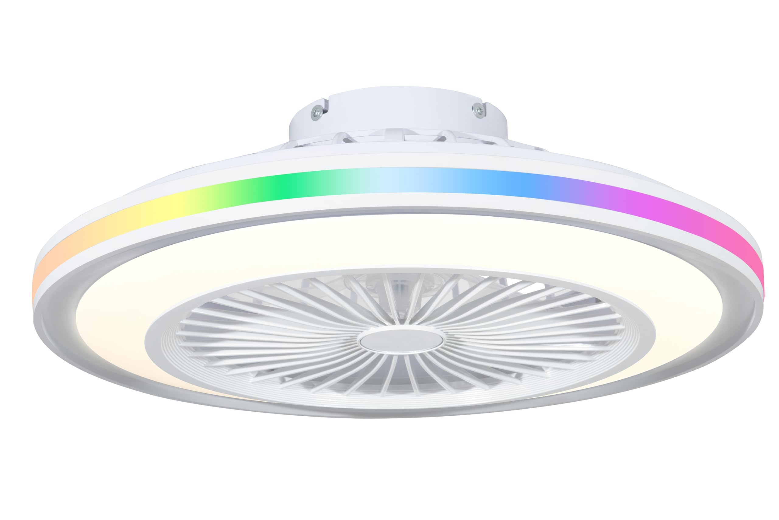 Ventilador de techo con luz LED RGB SLIM AIR | motor DC | Blanco