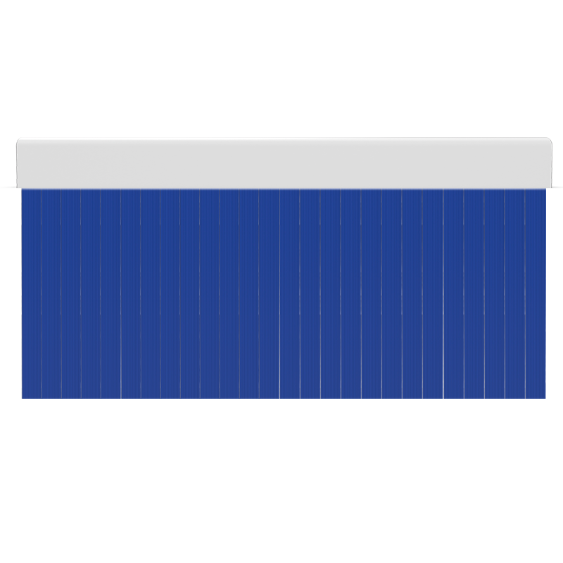 Cortina para puertas de PVC surca azul opaco / 120 x 220