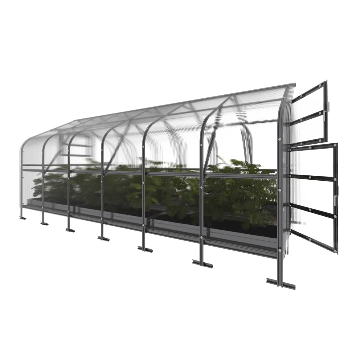 Invernadero de jardín drop 15m², 2,5 m x 6 m, policarbonato de 4mm