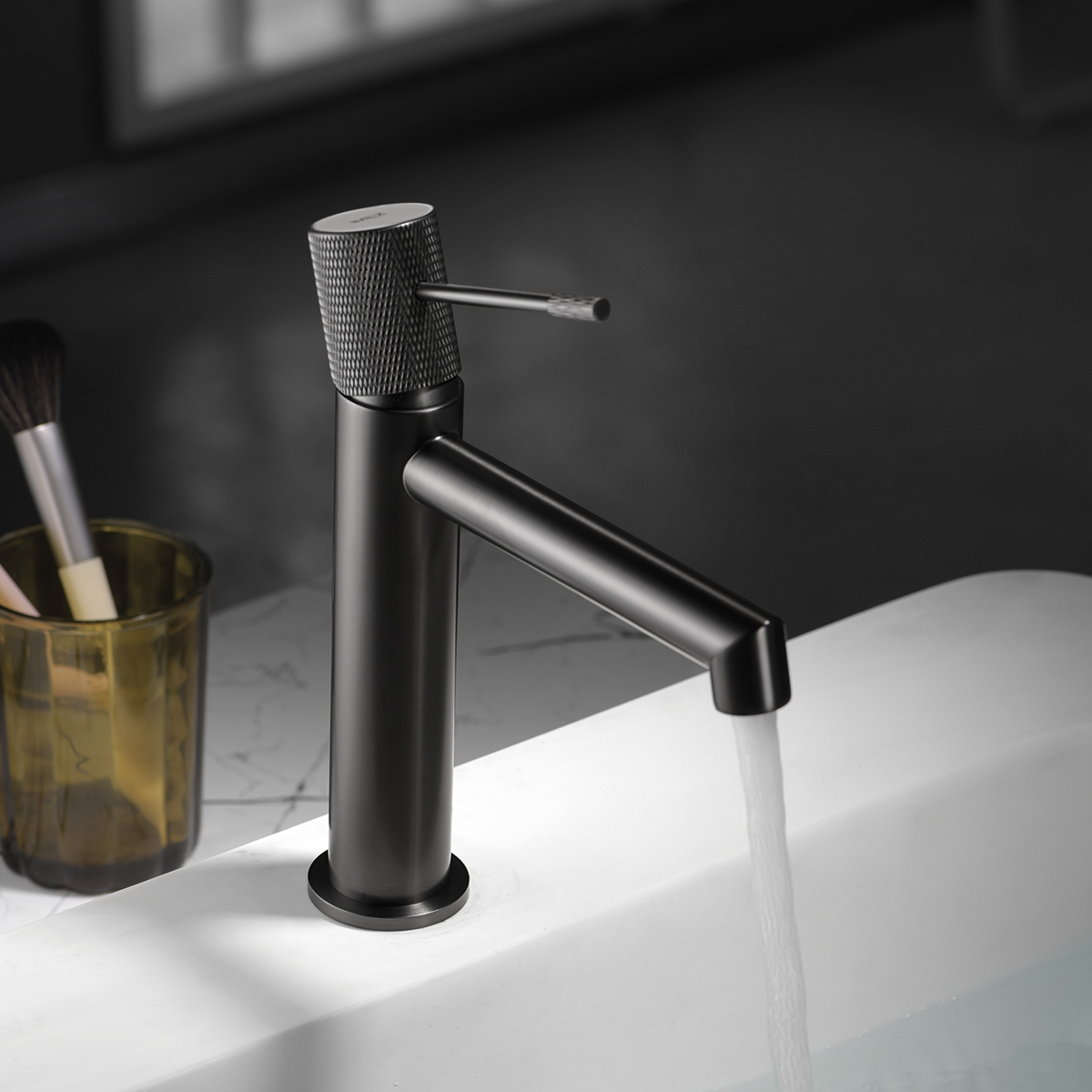 Grifo de lavabo line negro mate [ imex® ]