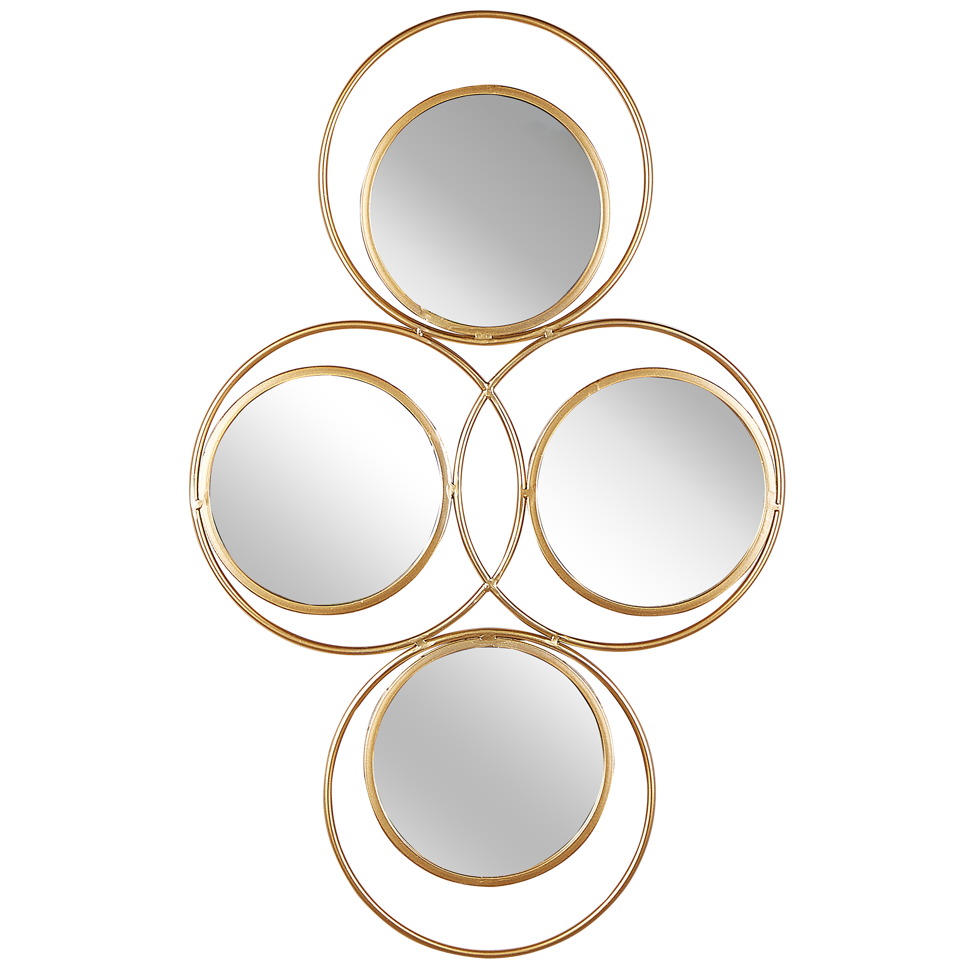 Espejo de pared lescar 50 cm 80 cm metal dorado
