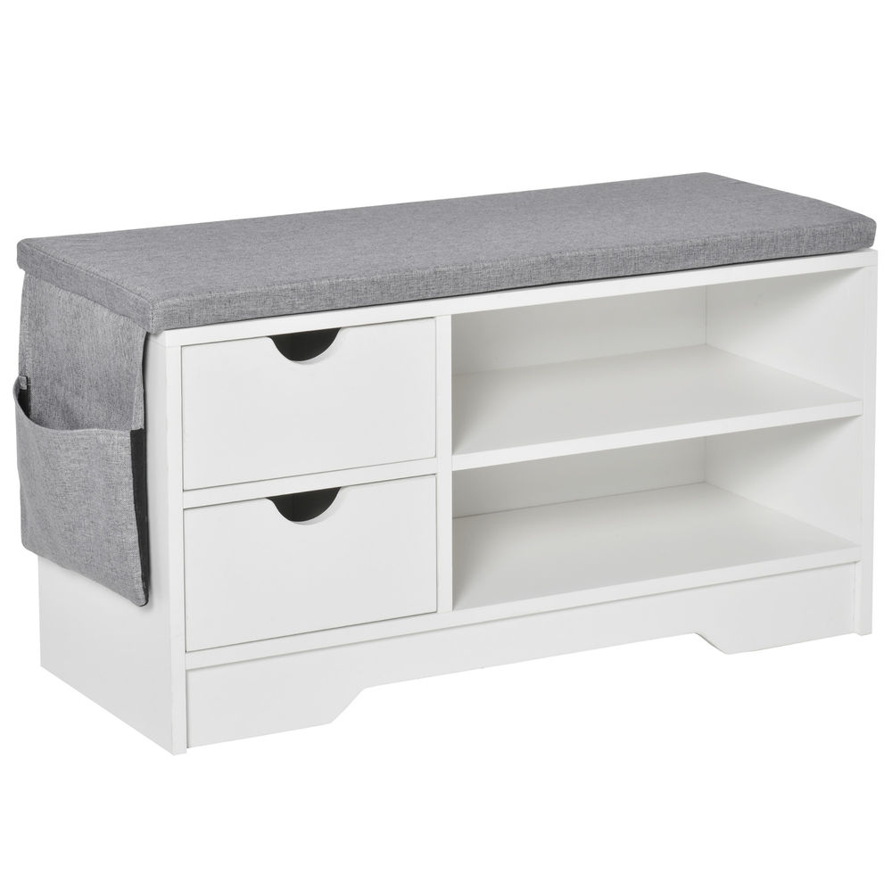Banco zapatero 80.5x30.5x43.5 cm bicolor Homcom