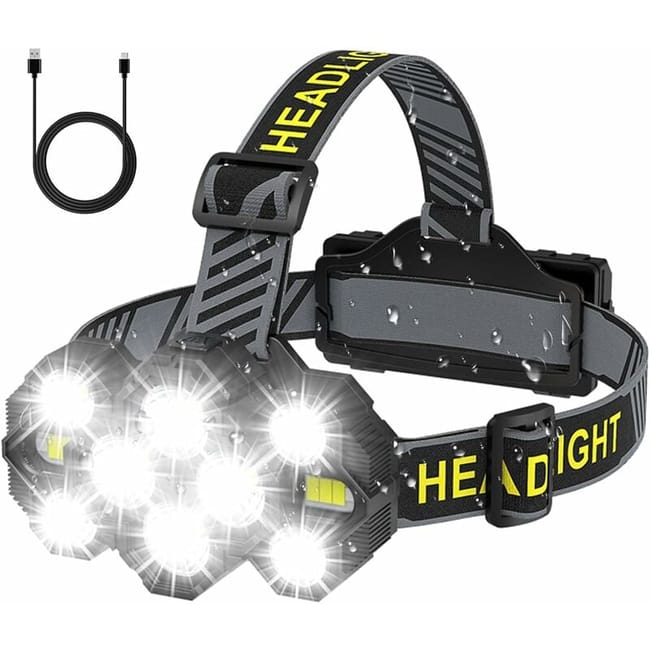 Linterna LED 22000lm 10LED 10 modos camping pesca ciclismo recargable