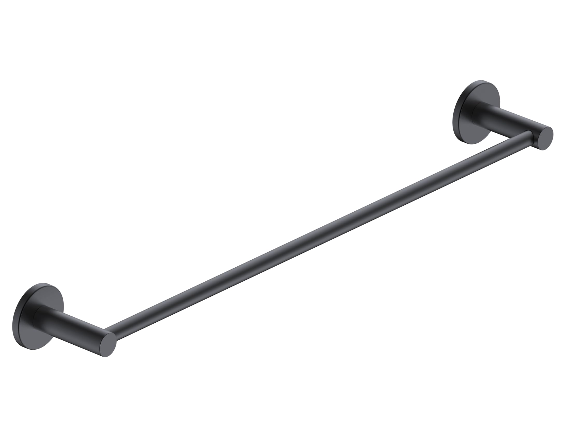Imex - toallero para baño sin taladro 50cm negro serie essential
