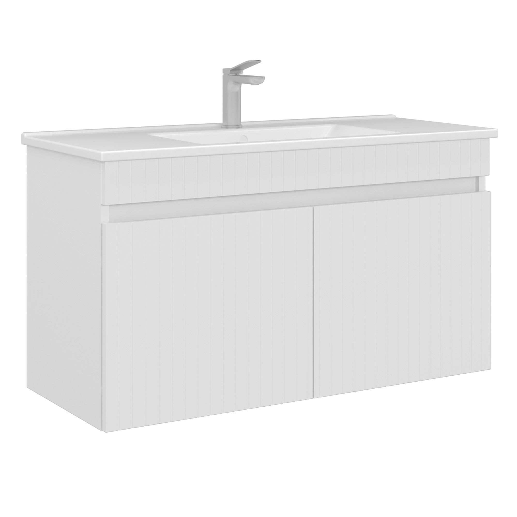 Mueble para lavabo <<tivoli 100>> - 100 x 45 x 57 cm - blanco mate