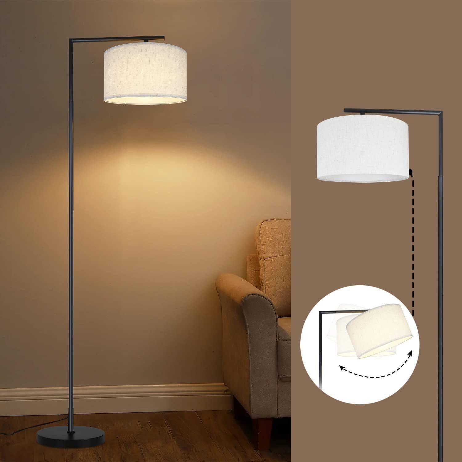 Nettlife lámpara de pie blanco 56x33