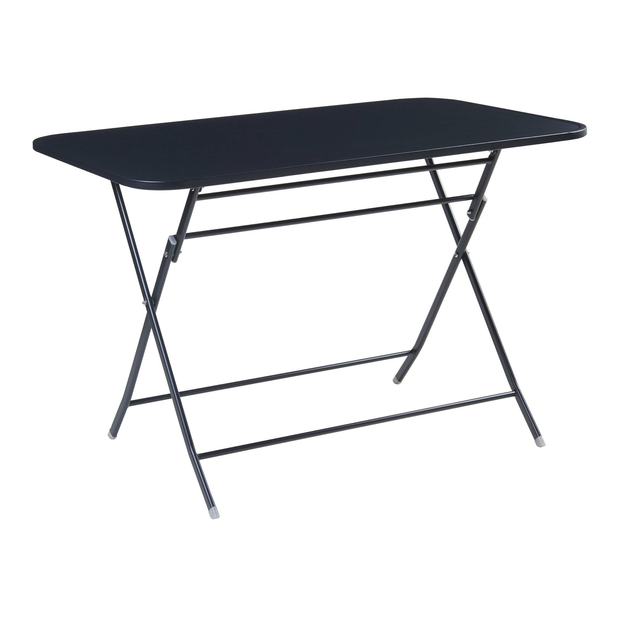 Mesa plegable sande rectangular - negro [en.casa]