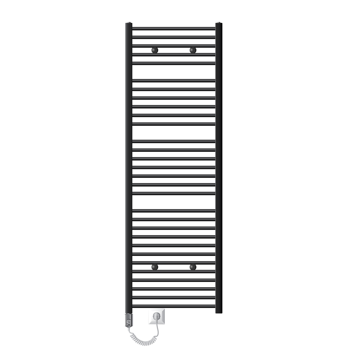 Radiador de baño eléctrico 900w - 600 x 1800 mm - antracita