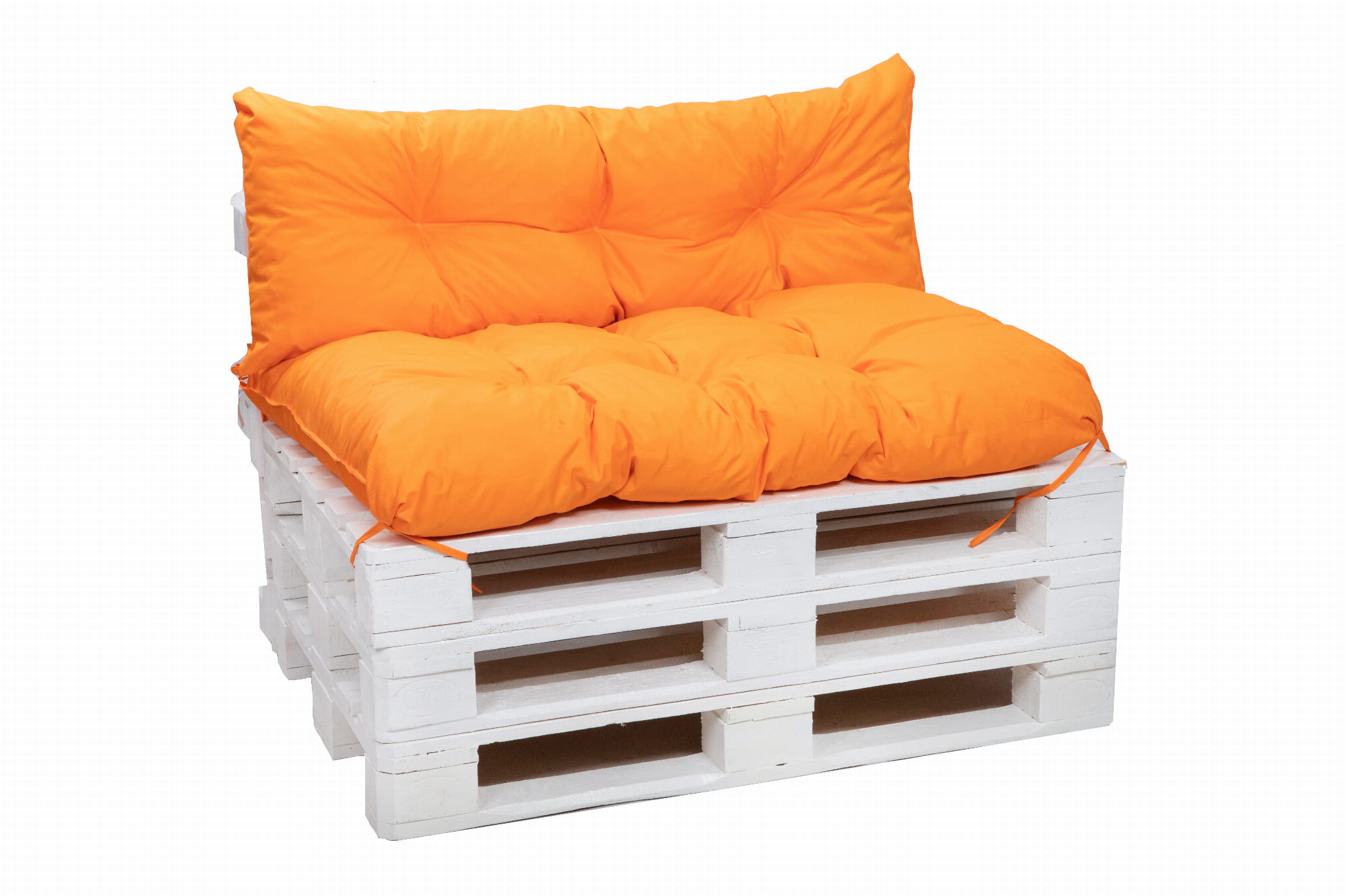 Juego cojines para palets exterior 120x50x50cm cojines de jardín naranja