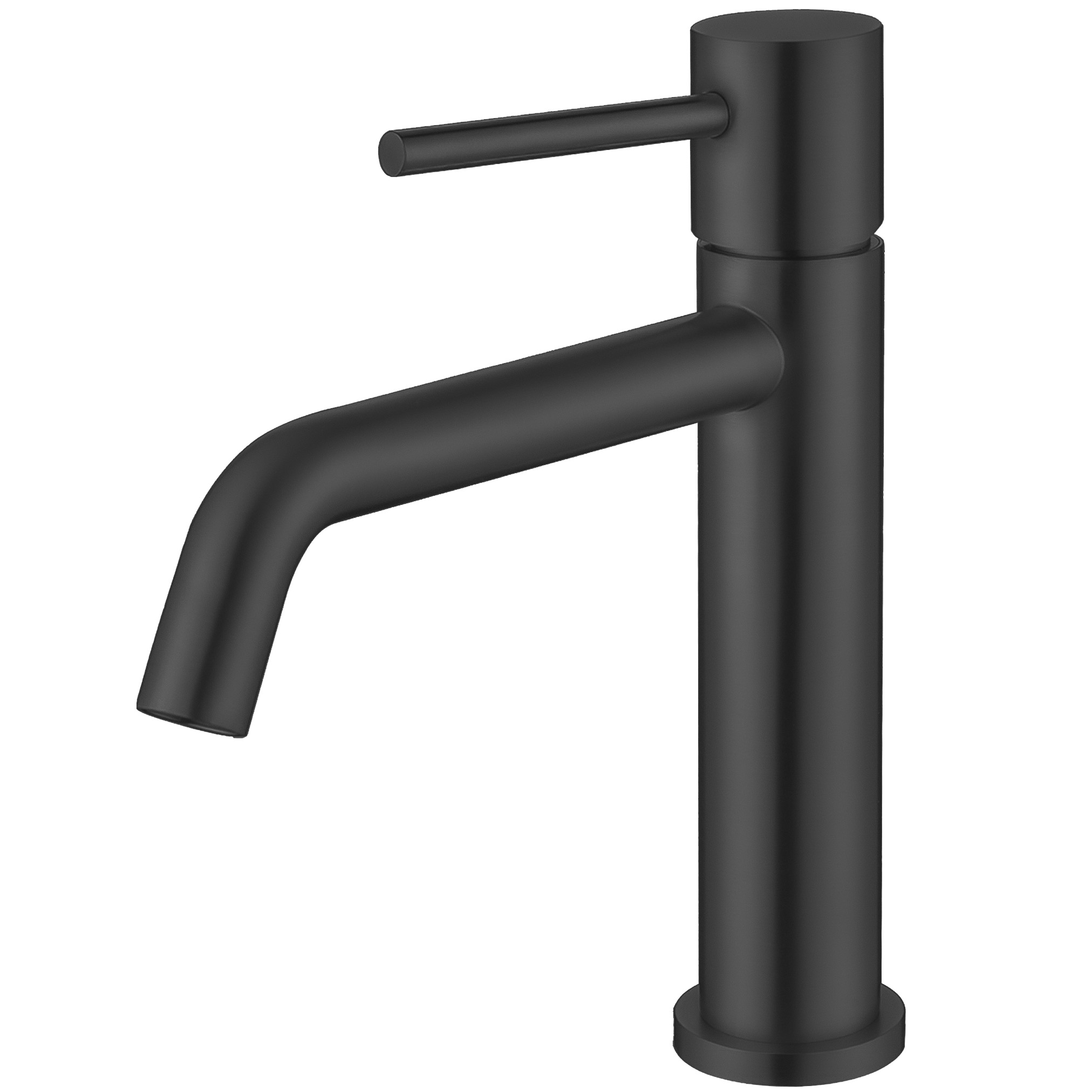 Valaz grifo de lavabo monomando redondo negro mate