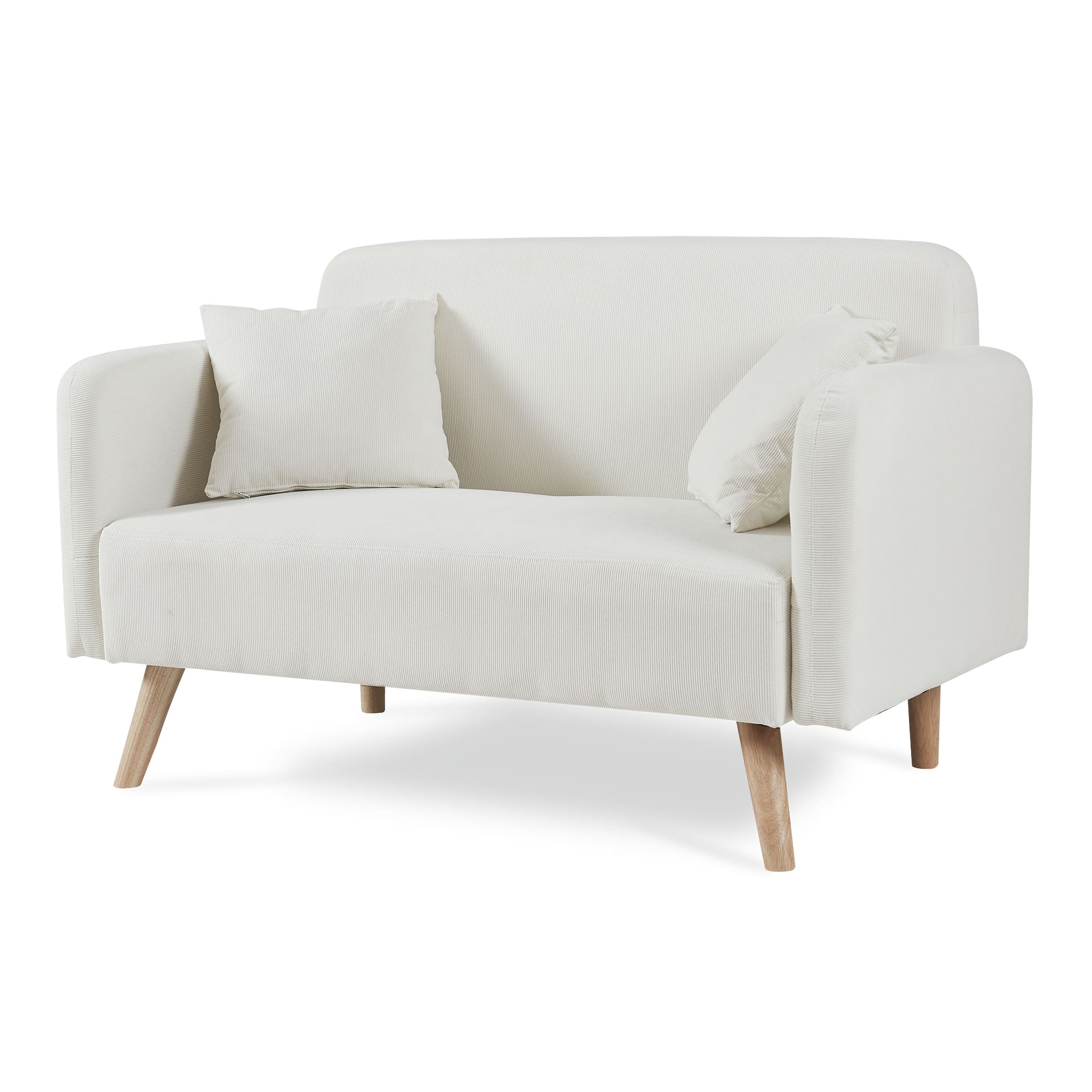 Sofá de 2 plazas midt pana 132x70x81 cm - beige [en.casa]