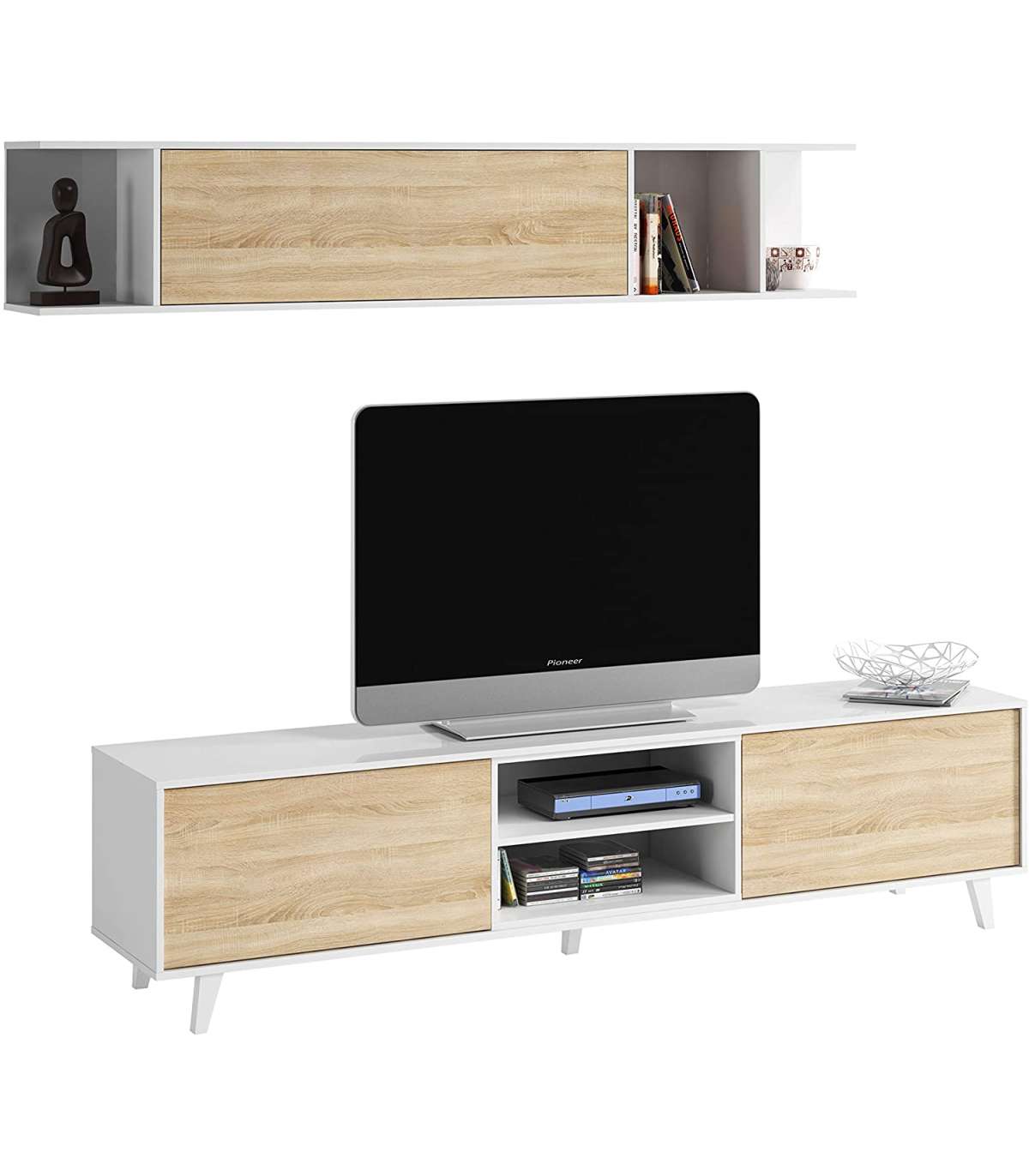 Conjunto salón para televisión moderno y funcional
