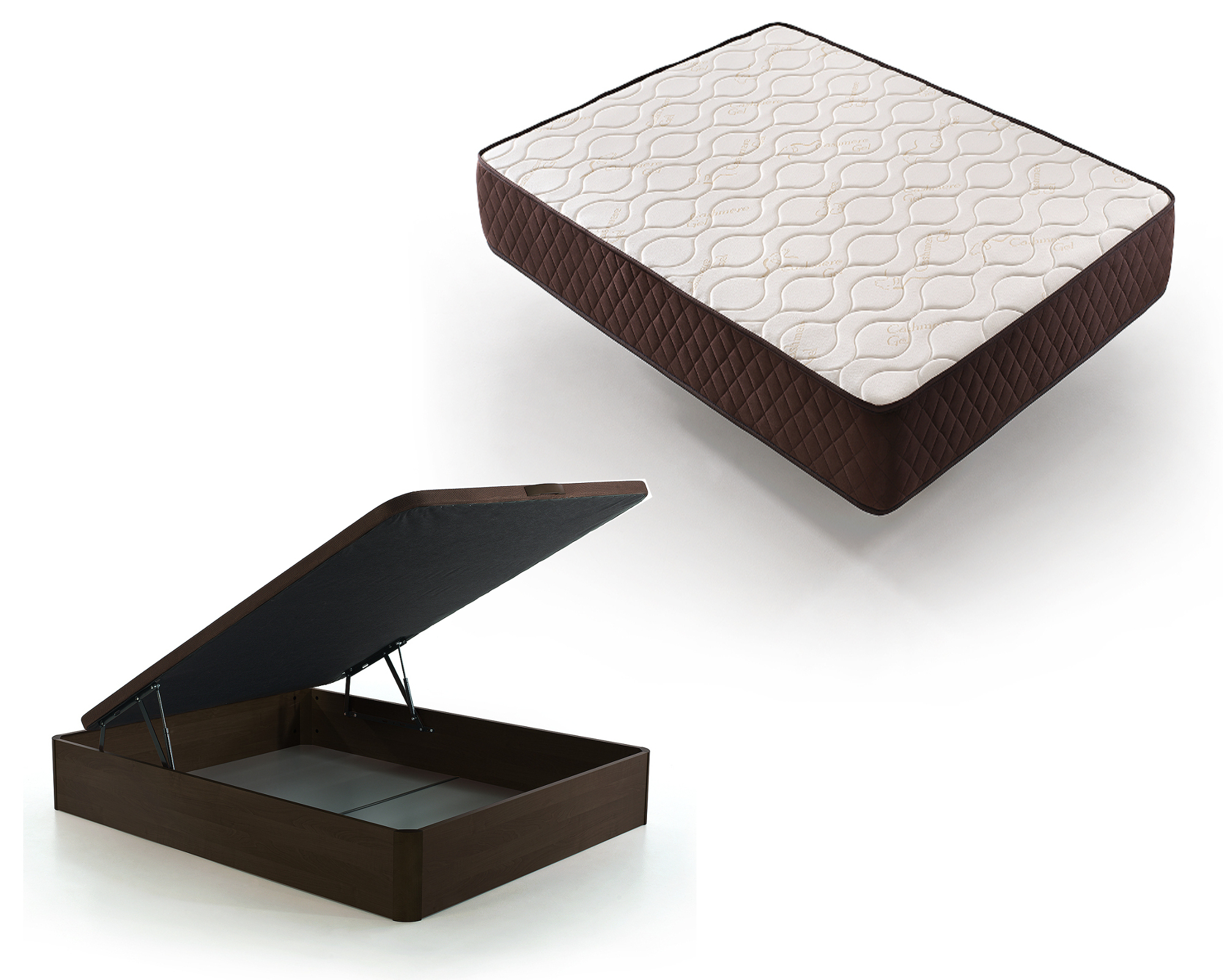 Pack canapé y colchón 150x190 chocolate descansin