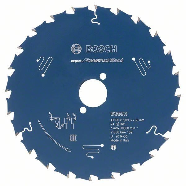Hoja de sierra circular - Bosch - expert for construct wood - 160 x 20 x 2,